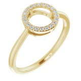 14K Yellow 1/10 CTW Diamond Circle Ring photo