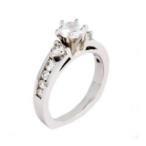 Jewelry Innovations 14K White Gold Semi Mount Engagement Ring photo