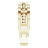 14K Yellow 1/4 CTW Diamond Pattern Ring photo 4