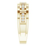 14K Yellow 1/4 CTW Diamond Pattern Ring photo 4