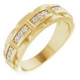 14K Yellow 1/4 CTW Diamond Pattern Ring photo