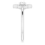 14K White 1/3 CTW Diamond Halo-Style Clover Ring photo 4