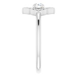 14K White 1/3 CTW Diamond Halo-Style Clover Ring photo 4