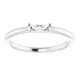 14K White 1/8 CTW Diamond Stackable Ring photo 3