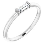 14K White 1/8 CTW Diamond Stackable Ring photo