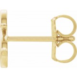 14K Yellow Single Initial S Earring photo 2