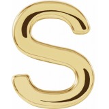 14K Yellow Single Initial S Earring photo