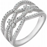 14K White 3/8 CTW Diamond Ring photo