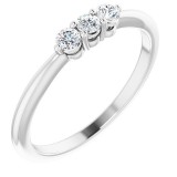 14K White 1/5 CTW Diamond Anniversary Band photo