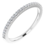 14K White 1/8 CTW Diamond Anniversary Band photo