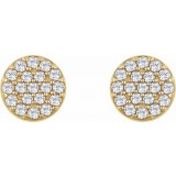 14K Yellow 1/3 CTW Diamond Cluster Earrings photo 2