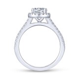 Gabriel & Co. 14k White Gold Contemporary Halo Engagement Ring photo 2