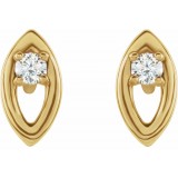 14K Yellow .05 CTW Diamond Solitaire Earrings photo 2