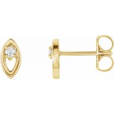 14K Yellow .05 CTW Diamond Solitaire Earrings photo
