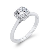 Shah Luxury 14K White Gold Diamond Engagement Ring (Semi-Mount) photo 2