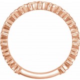 14K Rose Clover Stackable Ring photo 2