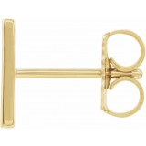 14K Yellow Single Initial H Earring photo 3