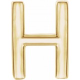 14K Yellow Single Initial H Earring photo