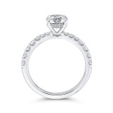 Shah Luxury 14K White Gold Round Diamond Engagement Ring (Semi-Mount) photo 4