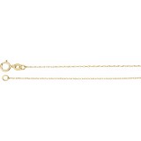 14K Yellow .75 mm Solid Rope 7 Chain photo