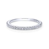 Gabriel & Co. 14k White Gold Contemporary Anniversary Wedding Band photo