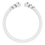 14K White Beaded Ring photo 2