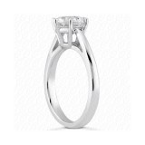 14k White Gold Semi-Mount Solitaire Engagement Ring photo 2