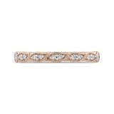 Shah Luxury Half-Eternity Wedding Band In Round Diamond 14K Rose Gold photo