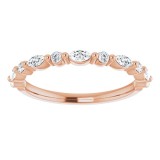 14K Rose 3/8 CTW Diamond Anniversary Band photo 3