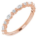 14K Rose 3/8 CTW Diamond Anniversary Band photo