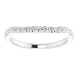 Platinum 1/4 CTW Diamond Matching Band photo 3