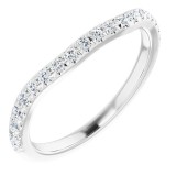 Platinum 1/4 CTW Diamond Matching Band photo