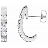 14K White 1 CTW Diamond Earrings photo