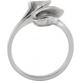 14K White Freeform Ring photo 2