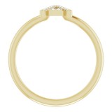 14K Yellow .07 CTW Diamond Initial A Ring photo 2