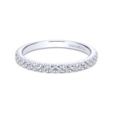 Gabriel & Co. 14k White Gold Contemporary Anniversary Wedding Band photo