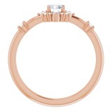 14K Rose 3/8 CTW Diamond Ring photo 2