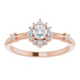 14K Rose 3/8 CTW Diamond Ring photo 3