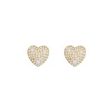 Henri Daussi 18k Yellow Gold Diamond Stud Earrings photo