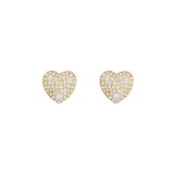 Henri Daussi 18k Yellow Gold Diamond Stud Earrings photo