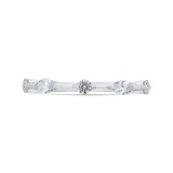 Shah Luxury 14K White Gold Diamond Contour Band photo