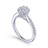 Gabriel & Co. 14k White Gold Contemporary Straight Engagement Ring photo 3