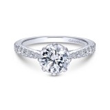 Gabriel & Co. 14k White Gold Contemporary Straight Engagement Ring photo