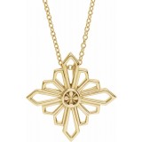 14K Yellow Vintage-Inspired Geometric 16-18 Necklace photo