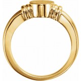 14K Yellow 11.1x7.1 mm Oval Signet Ring photo 2