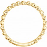 14K Yellow 2.5 mm Stackable Bead Ring photo 2