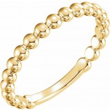 14K Yellow 2.5 mm Stackable Bead Ring photo