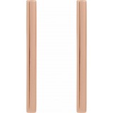 14K Rose 24x2 mm Bar Earrings photo 2