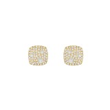 Henri Daussi 18k Yellow Gold Diamond Stud Earrings photo