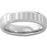 Serinium Beveled Edge Band with Laser Engraved Stripes photo